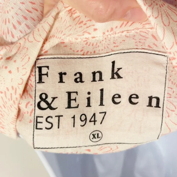 Frank & Eileen Barry 100% Linen Button Down Shirt size XL
